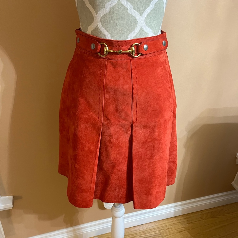 Gucci Horsebit Leather Suede Mini Skirt - Picture 10 of 14